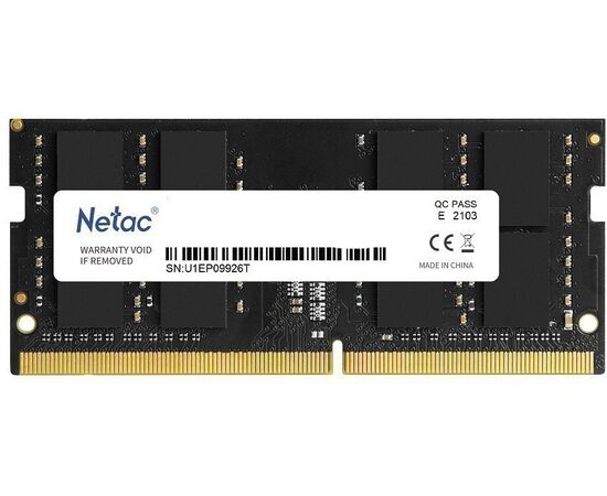  ОЗУ Netac Basic NTBSD4N26SP-16DDR4 16Gb 2666MHz PC4-21300 CL19 SO-DIMM 260-pin 1.2В single rank 