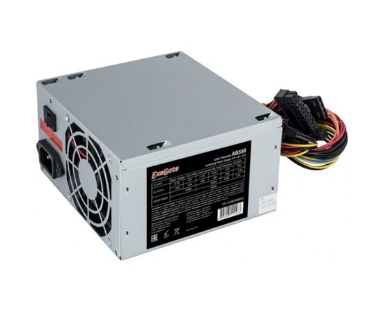  Блок питания ExeGate AB550 EX282066RUS 550W, ATX, 8cm fan, 24p+4p, 3*SATA, 2*IDE, FDD 