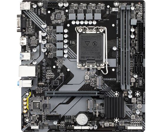  MB s1700 Gigabyte B760M H DDR4, Intel B760, 2xDDR4-3200 МГц, 1xPCI-Ex16, 2xM.2, Micro-ATX 