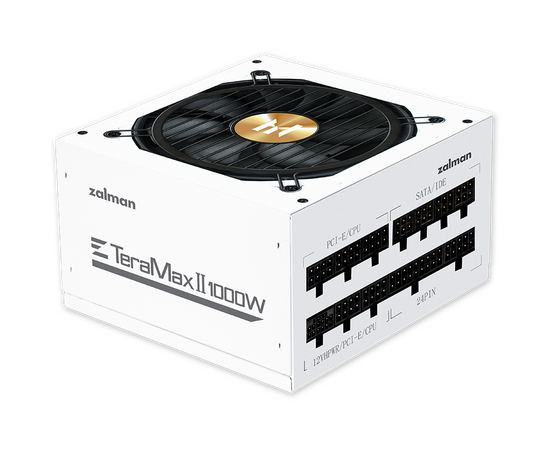  Блок питания Zalman ZM1000-TMX2 WH, 1000W, ATX12V v3.0, APFC, 12cm Fan, 80+ Gold Gen5, Full Modular, White, Retail 