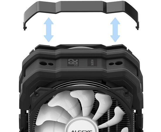  Вентилятор Alseye M120D PLUS/Universal, 200W, Heat pipe 6mm*6, 120mm FAN 700-1900rpm, 73.75CFM, 41.2dBA, 8 LED RTL 