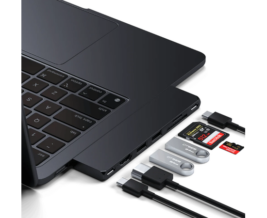  Адаптер Satechi ST-HUCPHSD USB-C Pro Hub Slim Adapter Midnight Black 