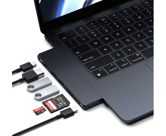  Адаптер Satechi ST-HUCPHSD USB-C Pro Hub Slim Adapter Midnight Black 