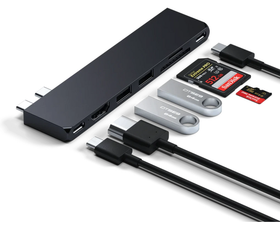  Адаптер Satechi ST-HUCPHSD USB-C Pro Hub Slim Adapter Midnight Black 