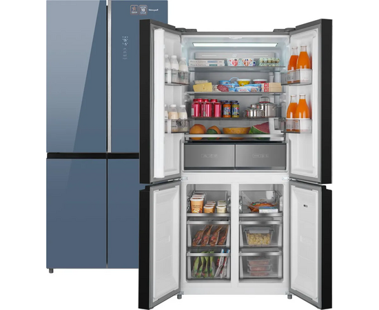  Холодильник Weissgauff WCD 590 NoFrost Inverter Premium Biofresh Blue Glass 