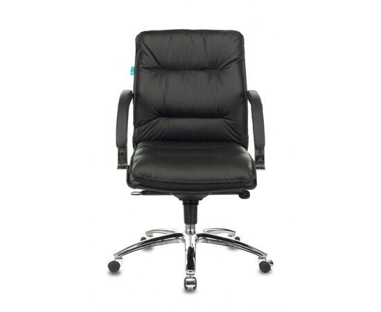  Кресло руководителя Бюрократ T-9927SL-LOW/Black низкая спинка черный кожа крестовина хром 