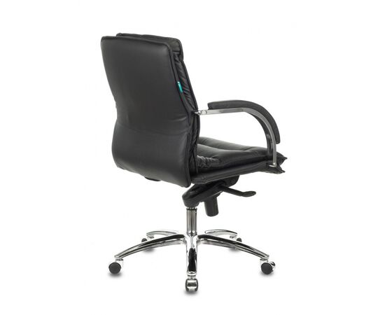  Кресло руководителя Бюрократ T-9927SL-LOW/Black низкая спинка черный кожа крестовина хром 