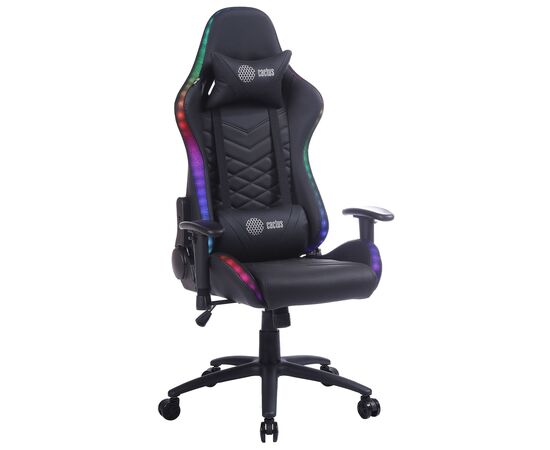  Кресло игровое Cactus CS-CHR-0099BL черный с подголов. 