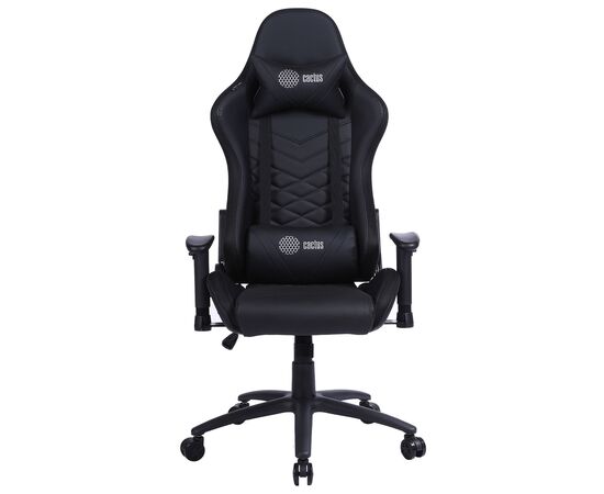  Кресло игровое Cactus CS-CHR-0099BL черный с подголов. 