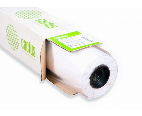  Бумага Cactus CS-PC120-106730 42"(A0+) 1067мм-30м/120г/м2/белый матовое универсальная (с покрытием) втулка:50.8мм (2") 