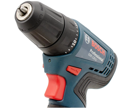  Дрель-шуруповерт Bosch GSR 120-LI 06019G8000 аккум. патрон быстрозажимной (кейс в комплекте) 