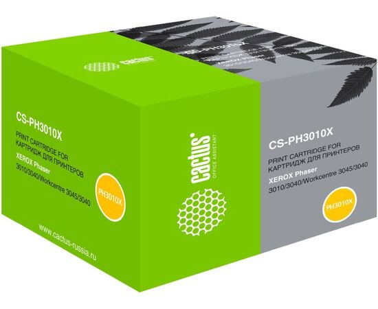  Тонер Картридж Cactus CS-PH3010X (106R02183) черный для Xerox Phaser 3010 WorkCentre 3045 (2300стр.) 