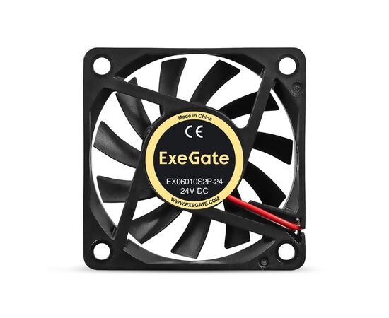  Вентилятор ExeGate EX06010S2P-24 EX295203RUS (60x60x10 мм, Sleeve bearing (подшипник скольжения), 2pin, 3000RPM, 24.1dBA) 