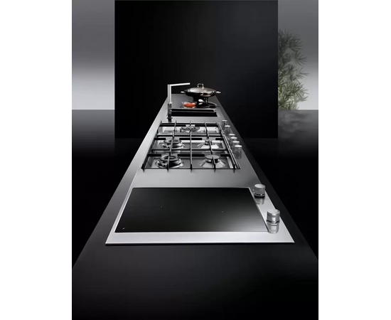  Варочная панель Barazza 1PBF3ID black glass ceramic/satin stainless steel 