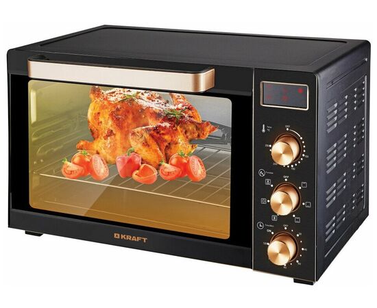  Мини печь Kraft TCHMO 6012 RKDGLB золотой/ черный 
