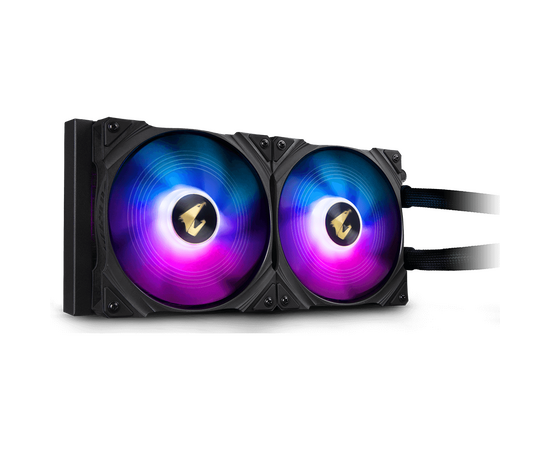  Жидкостная система охлаждения Gigabyte Aorus Waterforce 280 (GP-AORUS WATERFORCE 280), 2 x 140mm ARGB Fan, RTL (6) (552367) 