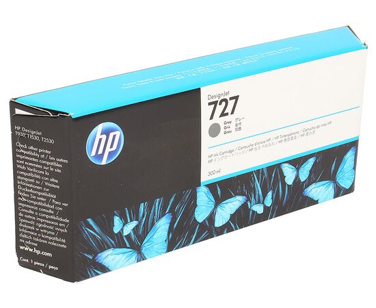  Картридж струйный HP 727 F9J80A серый (300мл) для HP DJ T1500/T1530/T2500/T2530/T920/T930 