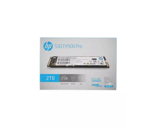  SSD HP FX900 Pro 2TB (4A3U1AA) M2 2280, PCIe Gen4 x4, NVMe, 3D NAND, 1200 TBW, Черный 