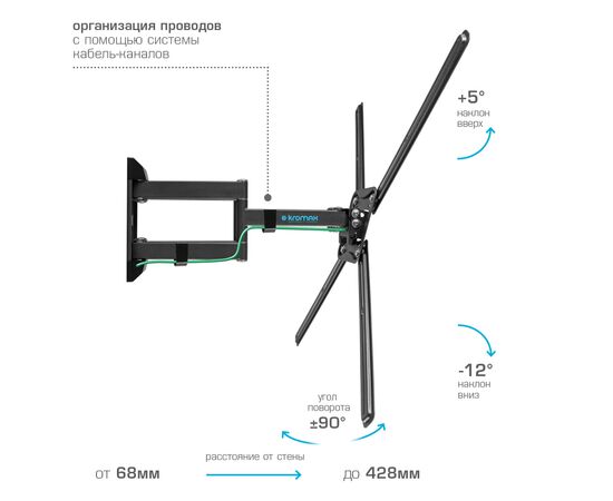  Кронштейн для телевизора Kromax Corbel-12 