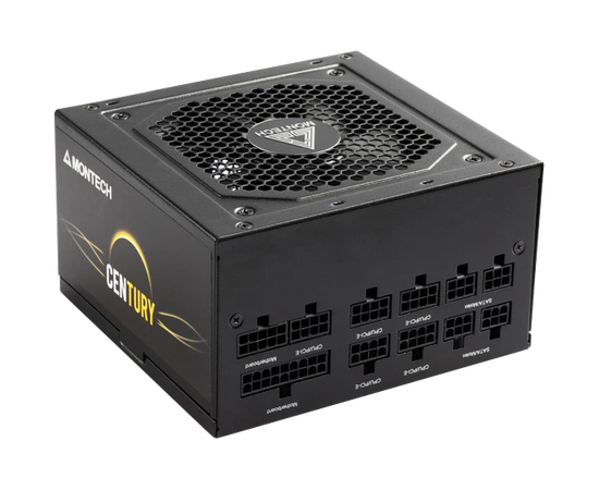  Блок питания Montech Century 550W / ATX 2.43, APFC, 80 Plus Gold, Full Bridge LLC, DC-DC, Japan caps, 120mm fan, full modular 
