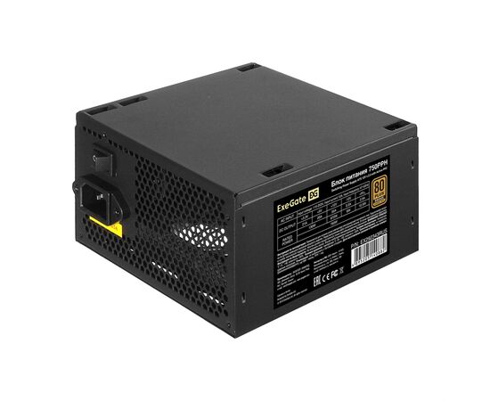  Блок питания Exegate 750PPH-OEM EX292343RUS-OEM 750W 80 Plus Bronze (ATX, APFC, КПД 89проц. (80 Plus Bronze), 12cm fan, 24pin, 2x(4+4)pin) 