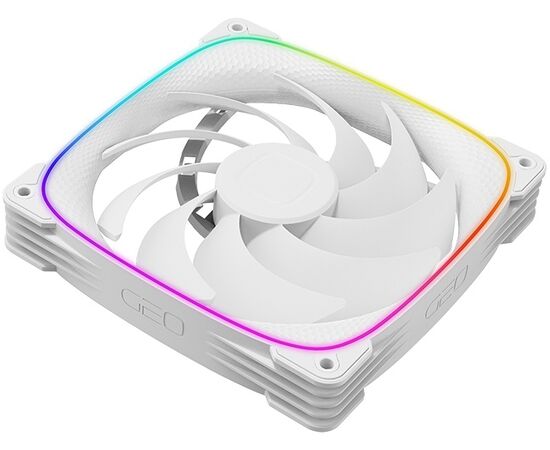  Комплект вентиляторов (3 шт.) Geometric Future Squama 2503W-14 Triple Pack (1F2503W314000) / 140mm, PWM, 2400 RPM, 91.15 CFM, 34.0 dBA, 5V ARGB, White 