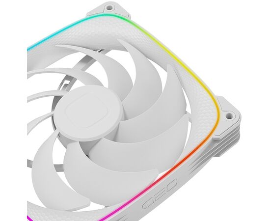  Комплект вентиляторов (3 шт.) Geometric Future Squama 2503W-14 Triple Pack (1F2503W314000) / 140mm, PWM, 2400 RPM, 91.15 CFM, 34.0 dBA, 5V ARGB, White 