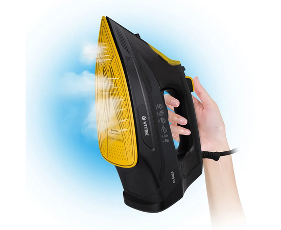  Утюг Vitek VT-8357 черный/желтый 