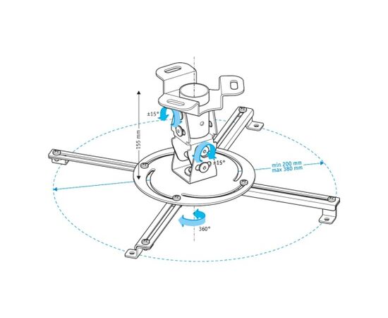 Кронштейн для проектора Holder PR-103-W белый 