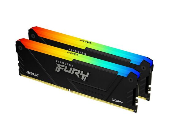  ОЗУ Kingston Fury Beast RGB KF432C16BB2AK2/64 DDR4 2x32GB 3200MHz RTL Gaming PC4-25600 CL16 DIMM 288-pin 1.35В dual rank с радиатором Ret 