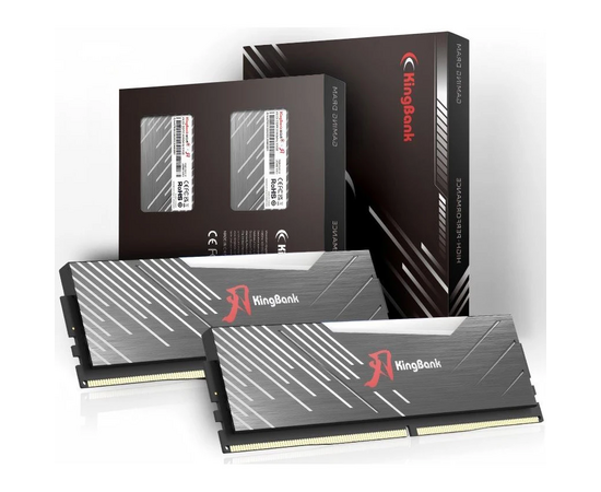  ОЗУ Kingbank KRRB series (K5.01.FL04AD9402) 32GB (2x16Gb) 3600MHz DDR4 Black Heatsink RGB / Hynix CL16 (16-20-20-38) 
